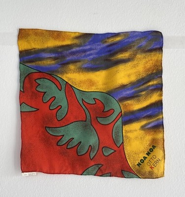 NOA NOA Multicolor Silk Scarf Art Print 13''/14'' Ex Con