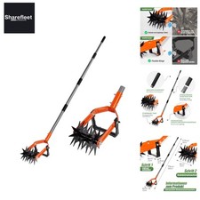 Rotationsgrubber, verstellbare Garten Kultivator Gartenfräse, 2-in-1 Gartenjä...