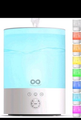 EVERLASTING COMFORT 2.5L Touch Cool Mist Humidifier Aromatherapy + LED Open Box