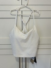 Nike Women's Indy Light Support Padded Sports Bra V-Neck Medium White