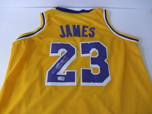 Lebron James Signed Autographed Los Angeles Lakers Basketball Jersey with COA