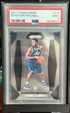 2017 Panini Prizm Donovan Mitchell #117 PSA 9 Mint Rookie Card. rookie card picture