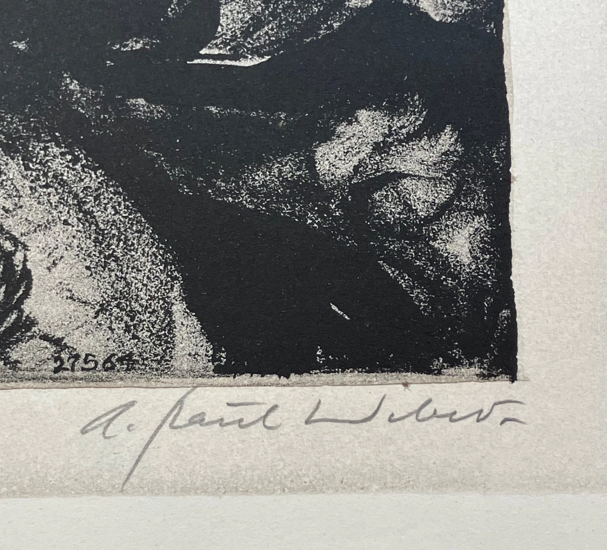 A. Paul Weber - Die Schlagzeile - Lithografie - handsigniert