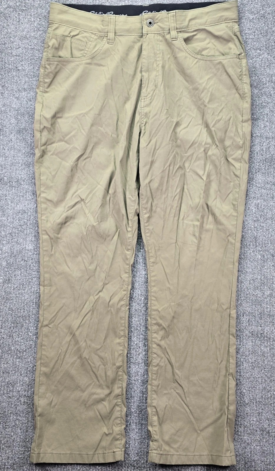 Eddie Bauer Pants Men 36x30 (35x30) Khaki Tan Hiking Outdoor Nylon Stretch