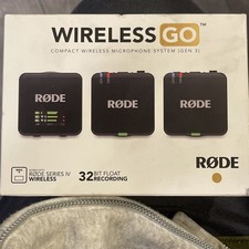 New Rode Wireless GO Gen 3 Wireless Microphone System 32-bit Float Series 4
