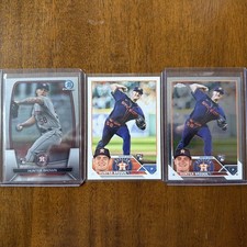 2023 Bowman Chrome Hunter Brown #69 RC & 2023 Topps #197 And #111 Houston Astros