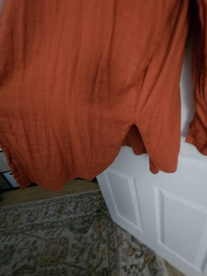 CP Shades x Free People Двойная Ткань Buttondown Terra Cotta XL Новая с ценниками - Изображение 3 из 4