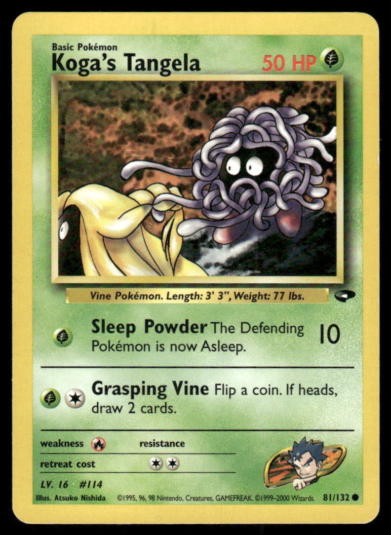 Pokemon Tcg Koga's Tangela #81 Pokemon Gym Challenge MP