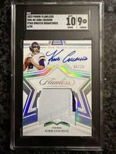2022 Flawless Kirk Cousins Star Swatch Signatures Silver #/20 SGC 9 Auto 10