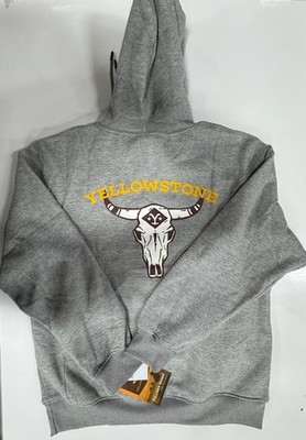 PARAMOUNT NETWORK ' YELLOWSTONE DUTTON RANCH HOODIE ' GREY ' SIZE XL '