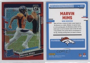 2023 Panini Donruss Optic Rated Red Mojo Prizm Marvin Mims #231 Rookie RC