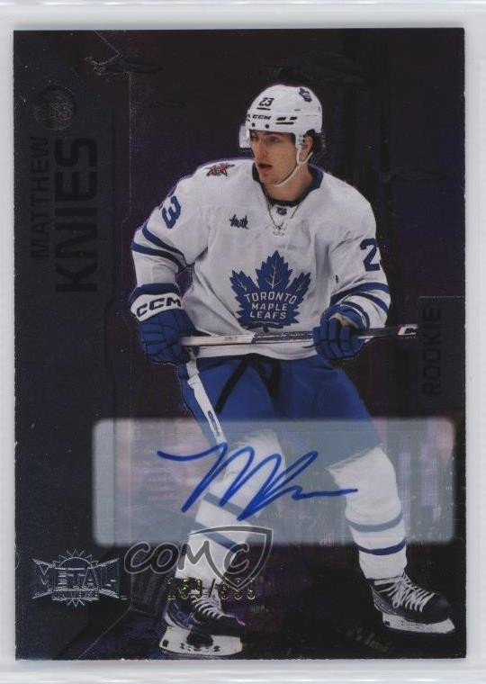 2023 Skybox Metal Universe Rookies Silver 159/399 Matthew Knies #155 Rookie Auto