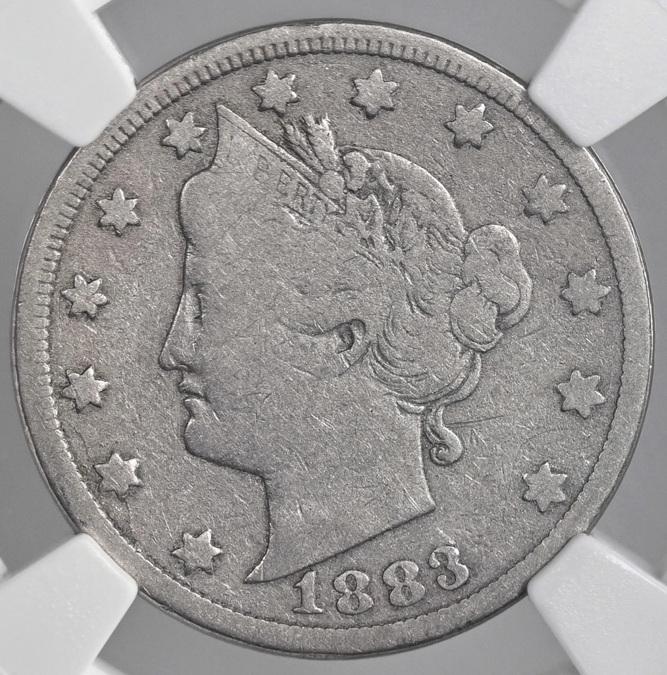 1883  5C LIBERTY V NICKEL (WITH CENTS)   NGC VG10    #8404747-016 - Image 2 of 4