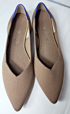 New Rothy's The Point II Washable Pointed Toe Ballerina Flats SZ 9.5 Portobello