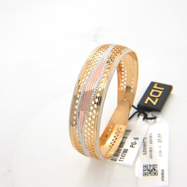 Classy Dubai Handmade Hinged Bangle Bracelet In 916 Fine Stamped 22K Yellow  Gold