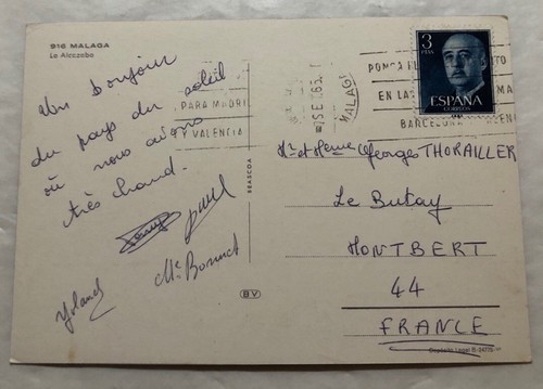916 Malaga La Alcczaba, Spain. Postcard (Q2) - Picture 2 of 2