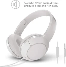 TCL MTRO200BT Wired On-ear Headphones - Ash White
