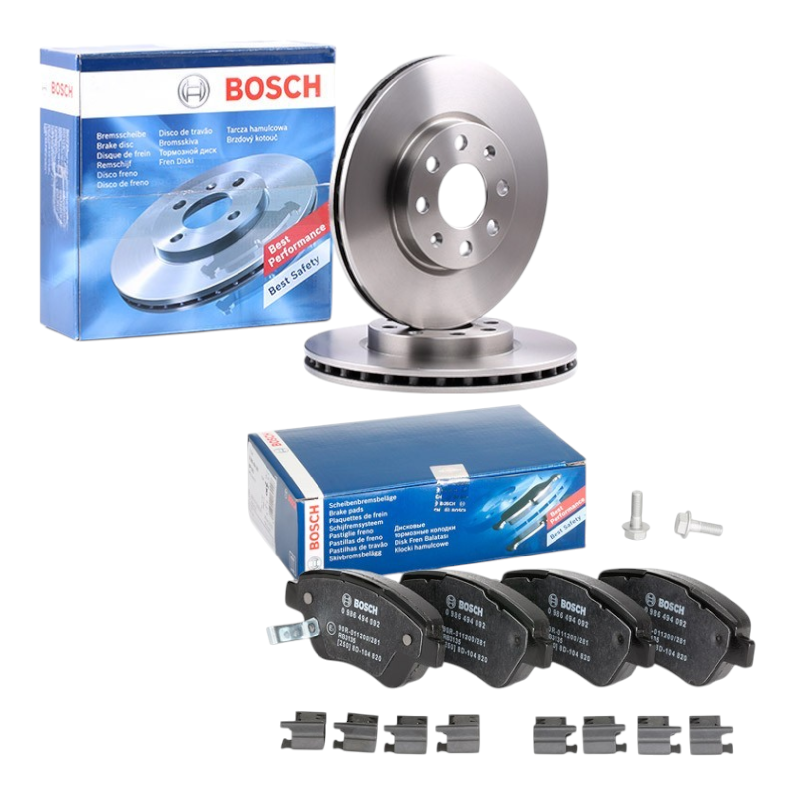 BOSCH Kit Freni ANTERIORI per OPEL Corsa D OPEL Adam - Dischi + Pastiglie