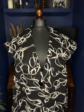 Ann Harvey Vintage Coat - Viscose Blend - Size 22uk - Black White