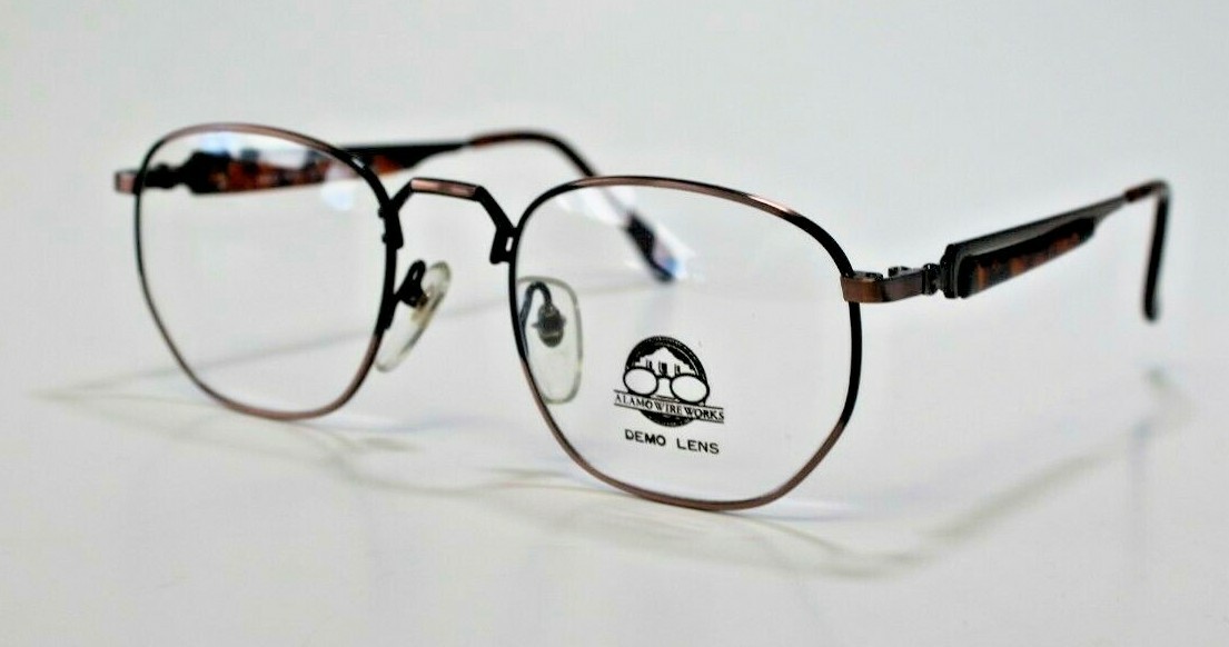 AUTHENTIC ALAMO WIRE WORKS EAGLE PASS BRONZE EYEGLASSES FRAME 50-18-130