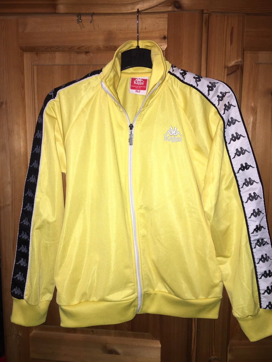KAPPA Retro Sportjacke gelb Jungen Gr 152 Jahre Rarität