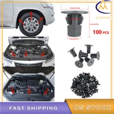 For Toyota 100 Pcs Car Engine Cover Fastener Clips Inner Fender Rivets 8 X 8.2mm