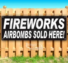 FIREWORKS AIRBOMBS Advertising Vinyl Banner Flag Sign Many Sizes