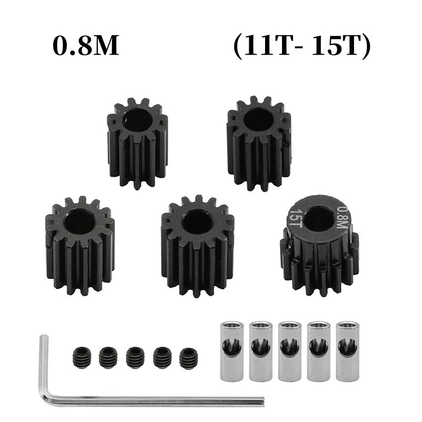 0.8 Module 5MM Steel Motor Gear 11T-35T For RC Climbing Car Model Accessories - Image 2 of 4