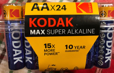 FRESH NEW Kodak MAX Super Alkaline AA Batteries 24 pack Exp 09/32 1.5V LR6 Value