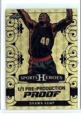 Marketplace image: 2025 Leaf Metal Sport Heroes Superfractor Shawn Kemp 1/1 Pre-Production Proof