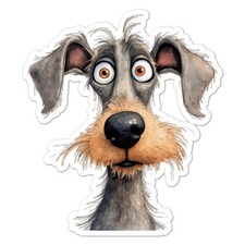 Cute Schnauzer Terrier, Vinyl Decal Sticker, Indoor Outdoor, 3 Sizes, 11195