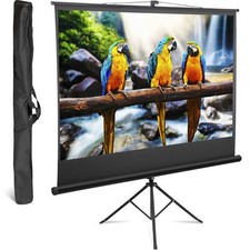 Portable Projector Screen Tripod Stand 84'' 16:9 4K HD Movie Projection Screen