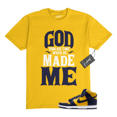 Dunk Michigan 2025 Varsity Maize Yellow Midnight Navy T Shirt Match GTHT
