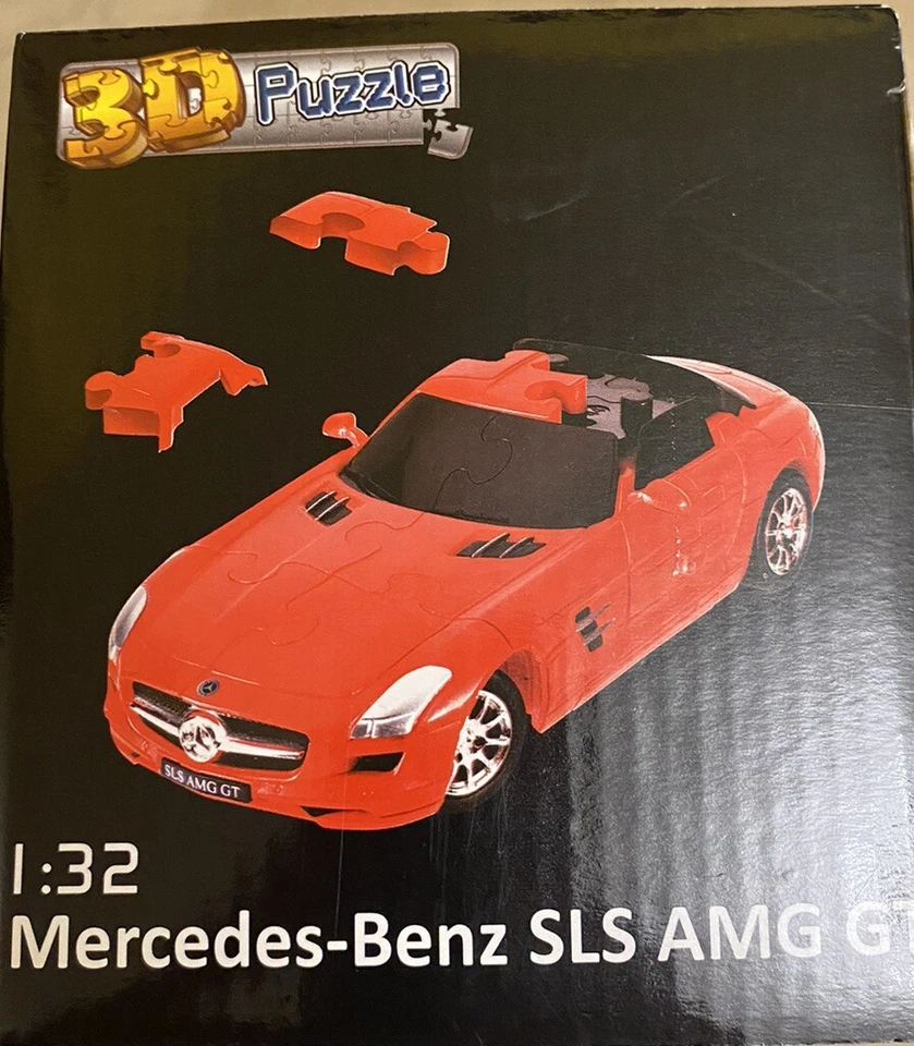 3D Puzzle MERCEDES-BENZ SLS AMG GT - 1:32 Scale Red - Image 2 of 4