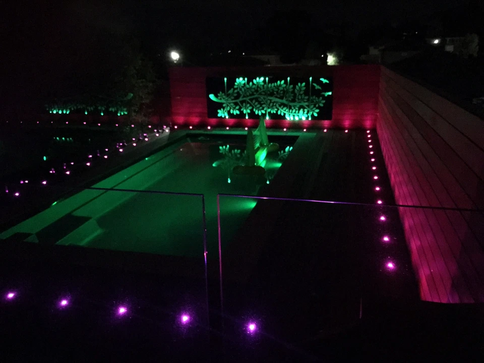 1-50er 22mm RGB LED Bodeneinbaustrahler Einbauleuchte Terrasse Außen Lampe IP67 - Bild 3 von 4