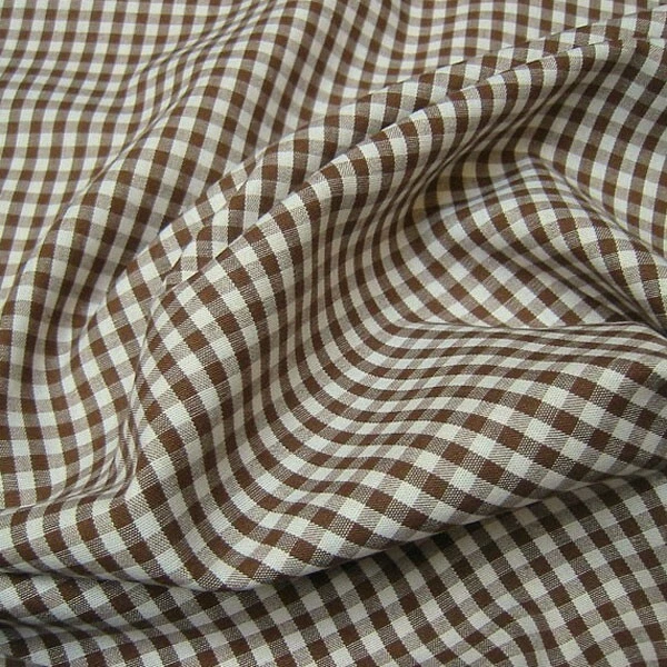 Stoff Baumwolle Vichy Karo braun weiß 2,5 mm Swafing Canstein kariert - Bild 2 von 2