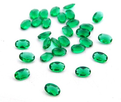 Emerald Oval Cut Lot Loose Lab Created Gemstone 4x6 MM For Jewelry Making P-2132