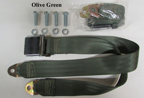 Car Seat Belt Lap 2 Point Safety Travel Adjustable Retractable Auto Universal UK
