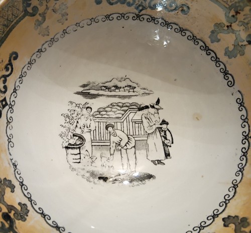 ANTIGUO CUENCO DE PORCELANA VINTAGE ESTILO ASIÁTICO/HECHO EN HOLANDA - Imagen 3 de 7