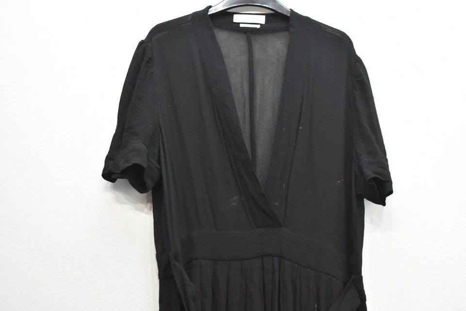 Maxi Vestido Isabel Marant Etoile Para Mujer Cuello Sobrepelliz Cintura Manga Corta 38 Foto 3 de 4