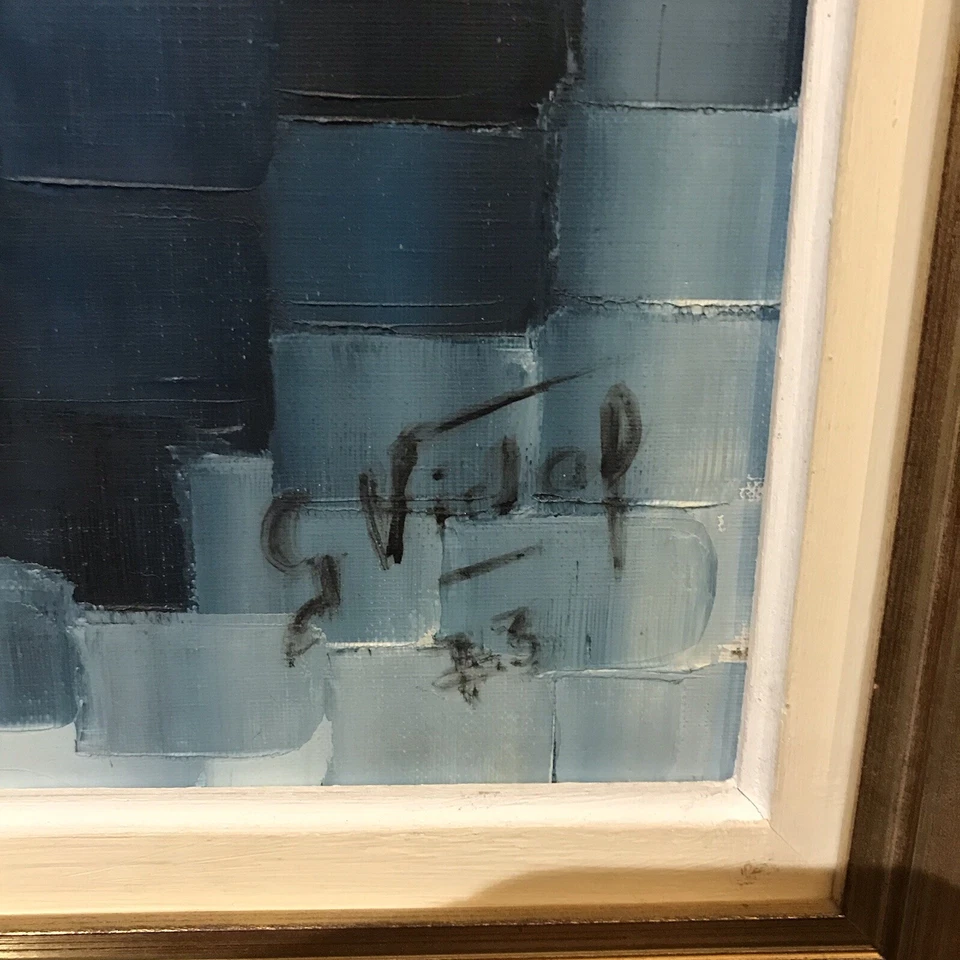 Nature morte Œillets D’Inde signée Guy Vidal 85x73 Cm . - Photo 2/4