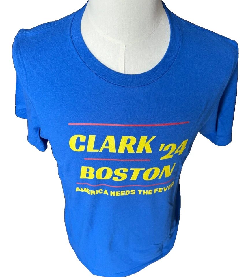 Camiseta WBNA India Fever Clark/Boston 24 Unisex Algodón Mediana NUEVA Foto 3 de 4