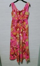 Vintage Hawaiian Maxi Dress Casual Aire Reef Hawaii Floral Colorful Size S/XS