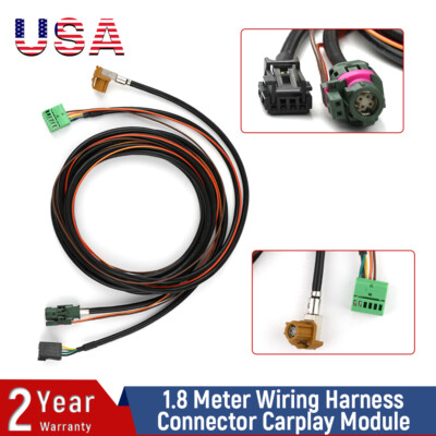 For VW Golf MK7 7.5 CarPlay MDI USB AUX Switch Control AMI Adapter Plug Harness