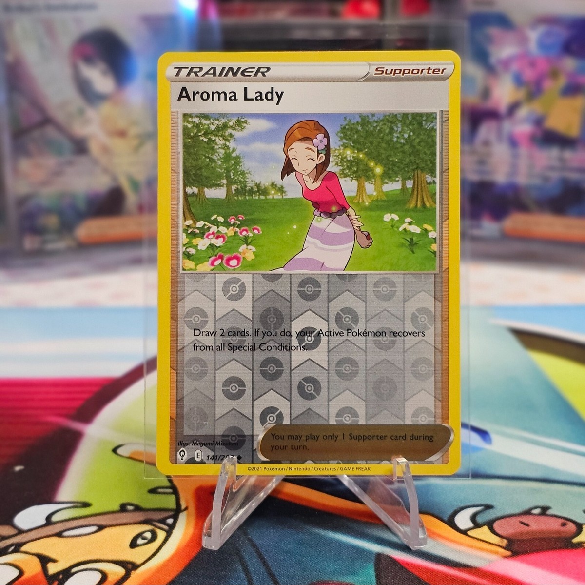 Aroma Lady - 141/203 - Evolving Skies - Pokemon TCG - Reverse Holo - NM