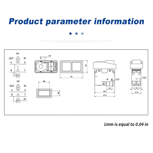 4/5Pin DKLD DZ-6 Waterproof Magnetic Switches Grinding Machine Pushbutton Switch - Picture 4 of 12