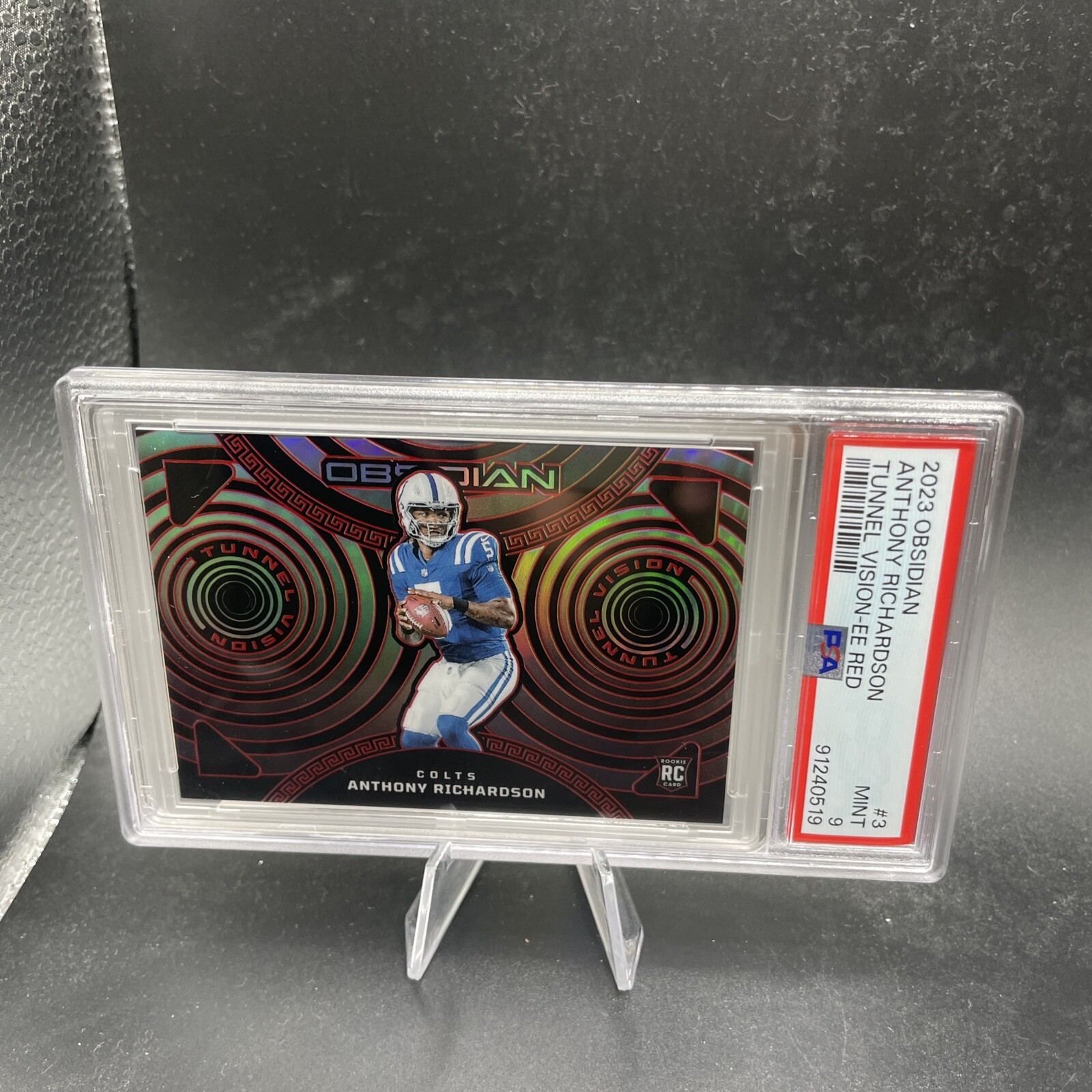 2023 Obsidian Anthony Richardson /10 Tunnel Vision Electric Etch Red ROOKIE 📈🔥