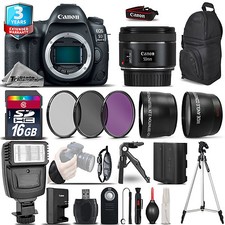 Canon EOS 5D Mark IV DSLR Camera  50mm 1.8 STM  2yr Warranty -Ultimate Bundle