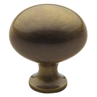 Baldwin Hardware 4913.050 OVAL KNOB, ANTIQUE BRASS, QTY 20