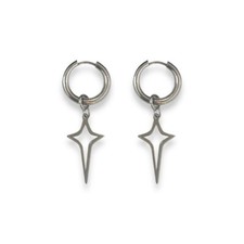 Star Dangle Drop Earrings for Men Women Streetwear Punk Hip Hop Unisex Style